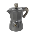Espressokanna 2 koppar i aluminiumlegering med träeffekt-handtag Buon Caffè Kampanj