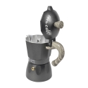 Espressokanna 2 koppar i aluminiumlegering med träeffekt-handtag Buon Caffè Erbjudande