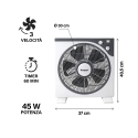 Bordsfläkt med timer 3 hastigheter 45W ArticFresh Erbjudande