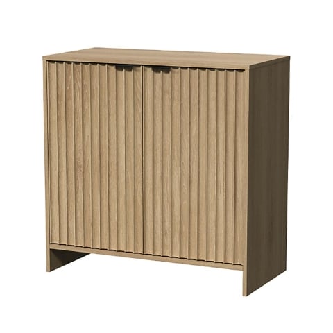 Träskåp för vardagsrum, kök eller kontor med 2 dörrar 80x40x72 cm Yuva Kampanj