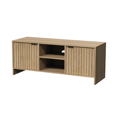 TV-bänk i trä med 2 dörrar och 2 hyllor 140x39,5x49 cm Talua Kampanj