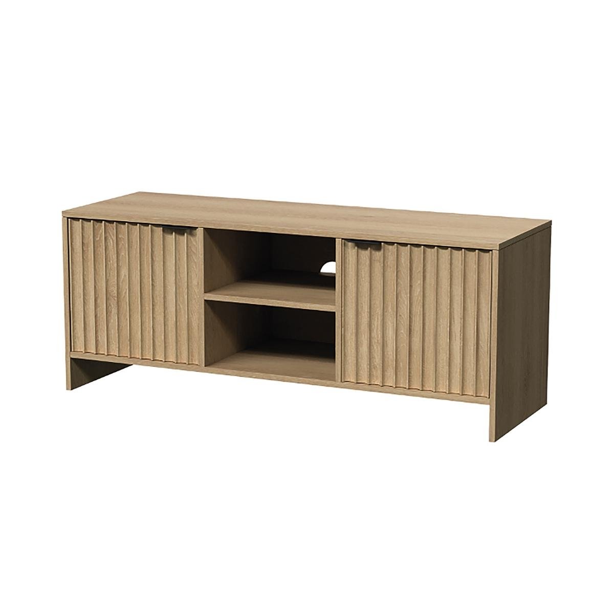 TV-bänk i trä med 2 dörrar och 2 hyllor 140x39,5x49 cm Talua Kampanj TV-bänk i trä med 2 dörrar och 2 hyllor 140x39,5x49 cm Talua Kampanj