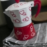 Traditionell mokabryggare 1 kopp i dekorerad aluminium Cuore Försäljning