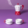 Traditionell Moka espressobryggare för 2 koppar kaffe i aluminium Cuore Försäljning
