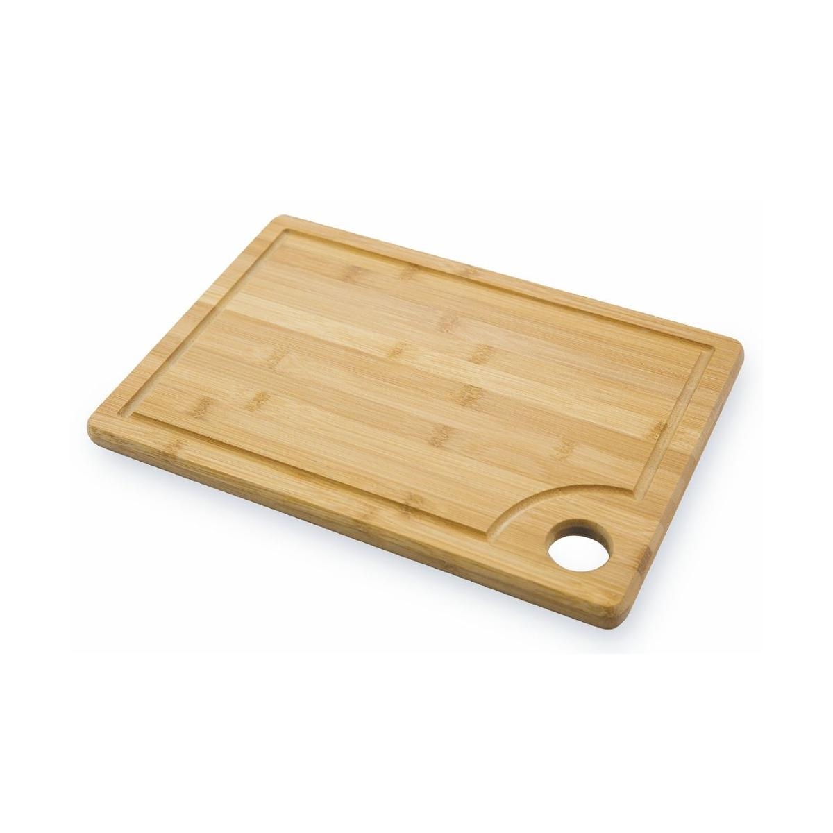 Skärbräda i trä för kök 33x23 x h.1,5 cm med hål Omela Kampanj