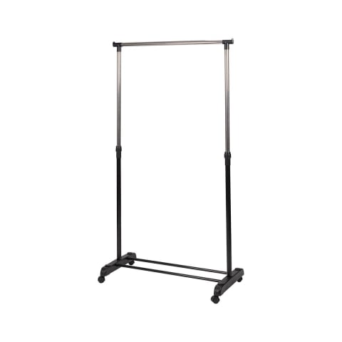 Metallklädhängare med hjul, 2 skoryggar 88x42,5cm Zulea Kampanj
