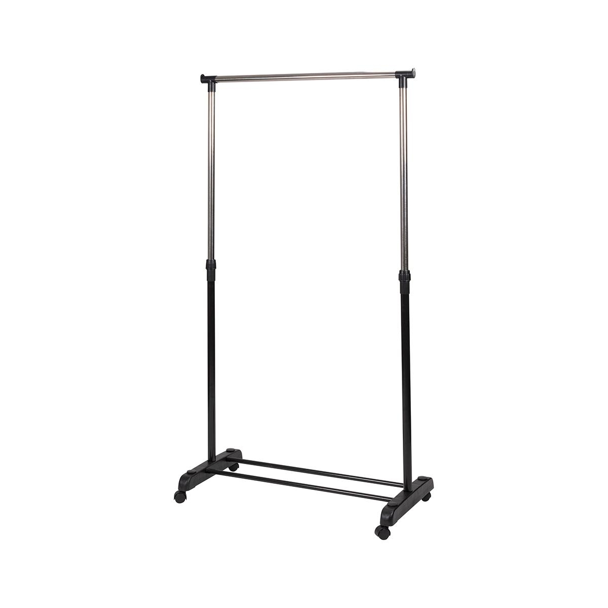 Metallklädhängare med hjul, 2 skoryggar 88x42,5cm Zulea