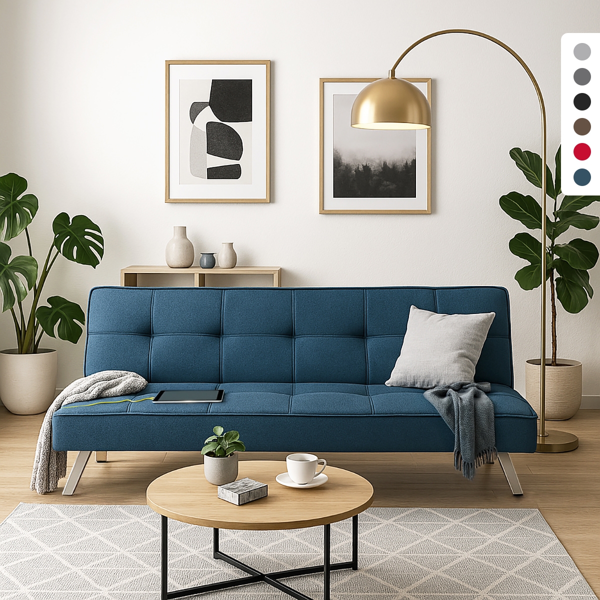 Bäddsoffa i Tyg med USB-port och Metallben Design Astralis Kampanj Bäddsoffa i Tyg med USB-port och Metallben Design Astralis Kampanj