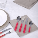 24-delars bestickset i rostfritt stål med röda handtag Movida Försäljning