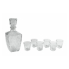 Set i glas för likörflaska + 6 glas Diamante Kampanj