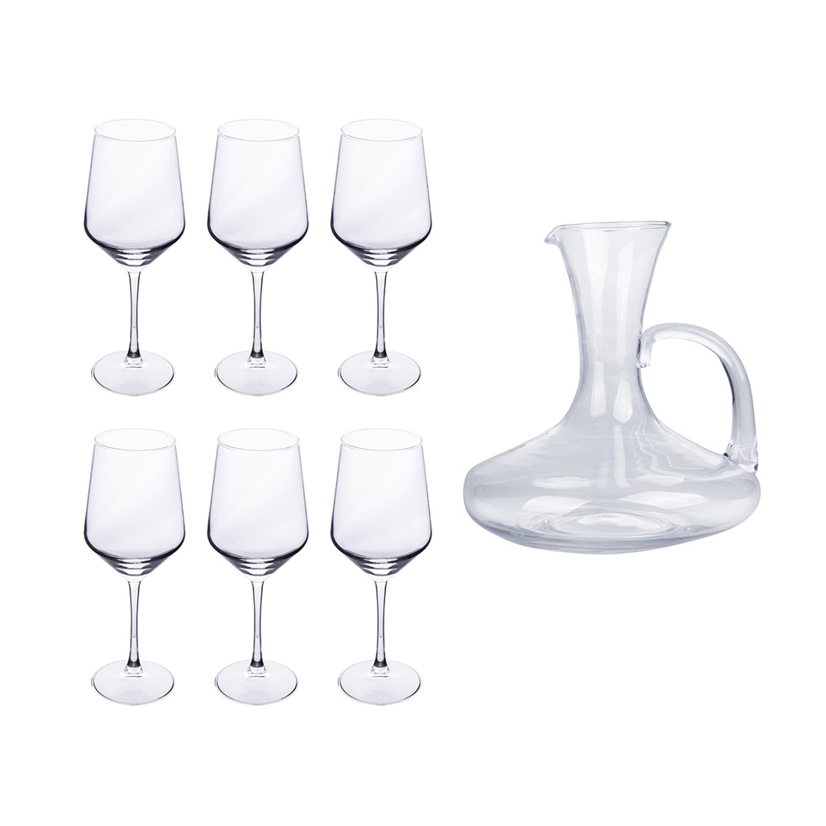 Vinsmakningsset: 6 glas + karaff i glas Royal Set Kampanj Vinsmakningsset: 6 glas + karaff i glas Royal Set Kampanj