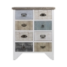 Mobil byrå shabby chic i trä med 8 lådor 65x37x81cm Sardinia Försäljning