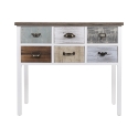 Shabby chic konsolbord för hall i trä med 6 lådor Sardinia Försäljning