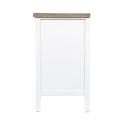 Shabby chic TV-bänk i trä med 2 lådor Terosk Rea