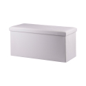 Vit multifunktionell förvaringsbänk 78x38x38 cm Morva Kampanj