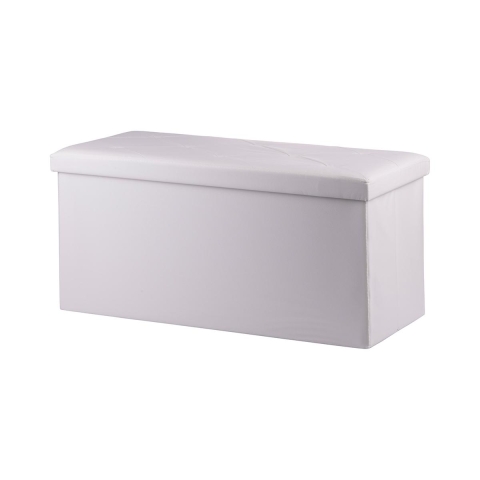 Vit multifunktionell förvaringsbänk 78x38x38 cm Morva Kampanj