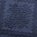 Elegant blå badrumsmatta 60x150 cm halkfri i bomull Lukas Försäljning