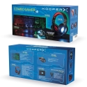 Gaming Combo 5-i-1 tangentbord hörlurar mus musmatta och adapter Milao Pris
