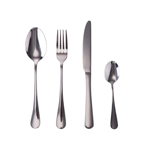 Set med 16/24 blanka bestick i rostfritt stål, Silver, Engelska stil Kampanj