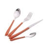 Set med 24 bestick i rostfritt stål med färgat handtag Louvre Inköp