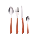 Set med 24 bestick i rostfritt stål med färgat handtag Louvre 