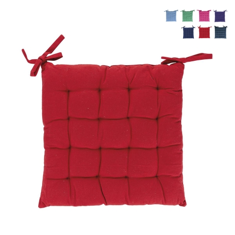 Set med 5 stolsdynor för kök 40x40 cm med knytband Lomake Kampanj