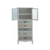 Skänk med vitrindel shabby chic 2 glasdörrar 5 lådor Valencia Erbjudande