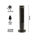 USB-tornfläkt och bordsfläkt, 2 hastigheter, 2,5 W Deskfan Rabatter