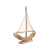 Träskulptur segelbåt med tygnät 45x45x7 cm Enok Katalog