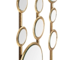 Dekorativt geometriskt designpanel med guldiga speglar Gloss Rabatter