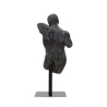 Svart resinbyst av man, skulptur Ercole Katalog