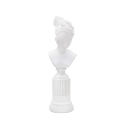 Klassisk skulptur av kvinnobyst i vit resin Era Kampanj