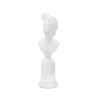 Klassisk skulptur av kvinnobyst i vit resin Era Kampanj