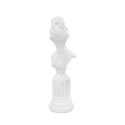 Klassisk skulptur av kvinnobyst i vit resin Era Erbjudande