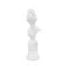 Klassisk skulptur av kvinnobyst i vit resin Era Erbjudande