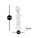 Klassisk skulptur av kvinnobyst i vit resin Era Bestånd