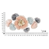 3D väggdekor med blommor och blad 93x7,5x53cm Softy Katalog