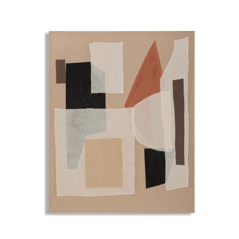 Abstrakt målning på duk i boho chic-stil 100x80 cm Seyla Kampanj