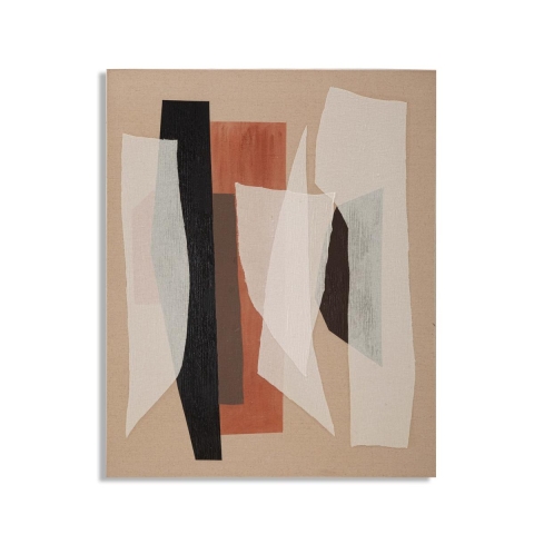 Abstrakt målning på duk geometrisk boho-chic 100x80 cm Naruk Kampanj