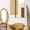 Abstrakt tavla på duk i boho chic-stil 100x80 cm Lofty Försäljning