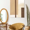 Abstrakt tavla på duk i boho chic-stil 100x80 cm Lofty Försäljning