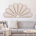 Dekorativ väggpanel med bambueffekt fläktformad 160x80 cm Panama Försäljning