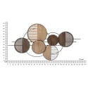 Dekorativ väggpanel i trä och metall boho chic 134x69cm Woody Katalog