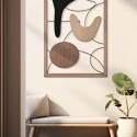 3D väggpanel i trä och metall, modern design, Astroy Försäljning