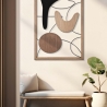3D väggpanel i trä och metall, modern design, Astroy Försäljning
