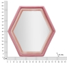 Modernt hexagonalt väggspegel med rosa sammetsram Tony Katalog