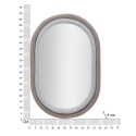 Oval spegel med grå sammetsram 90x60x4 cm Antony Katalog