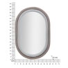 Oval spegel med grå sammetsram 90x60x4 cm Antony Katalog