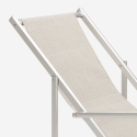 Däckstol solstol hav strand armstöd hopfällbar aluminium Riccione Gold Lux