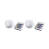 Set med 2 vattentäta LED-spotlights med fjärrkontroll Ø 6,9x2,8 cm Virel Kampanj
